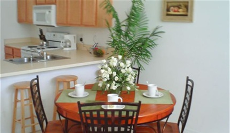 breakfast area. Doorway to Disney in Emerald Island Resort, Kissimmee, Orlando