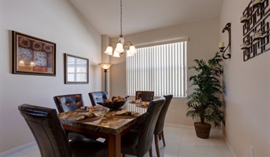 Dining Area. Florida Palms (Trip Advisor Travelers Choice Award 2020) in Calabay Parc at Tower Lake, Haines City, Orlando