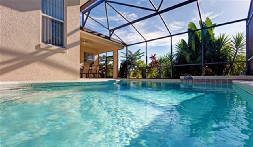 Pool area view 3. Florida Palms (Trip Advisor Travelers Choice Award 2020) in Calabay Parc at Tower Lake, Haines City, Orlando