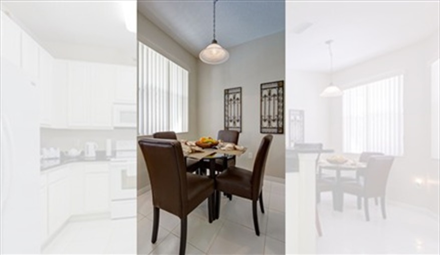 Breakfast Table. Florida Palms (Trip Advisor Travelers Choice Award 2020) in Calabay Parc at Tower Lake, Haines City, Orlando