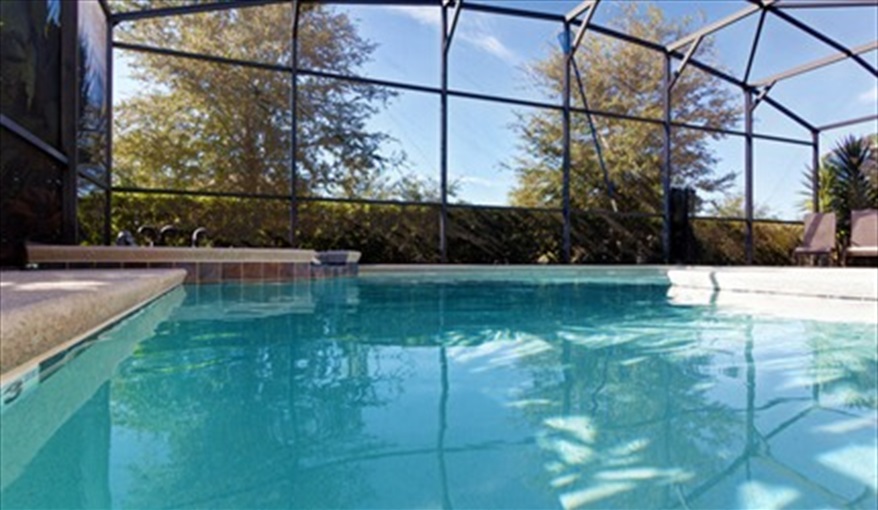Pool area view 2. Florida Palms (Trip Advisor Travelers Choice Award 2020) in Calabay Parc at Tower Lake, Haines City, Orlando