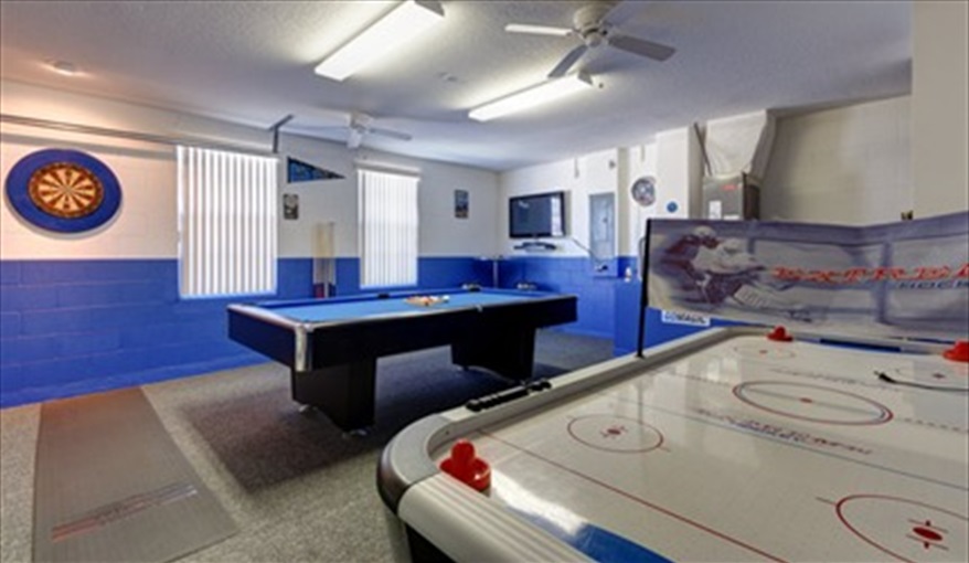 Games Room view 1. Florida Palms (Trip Advisor Travelers Choice Award 2020) in Calabay Parc at Tower Lake, Haines City, Orlando