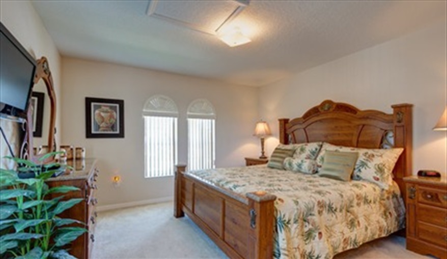 Master Bedroom 2 view 1. Florida Palms (Trip Advisor Travelers Choice Award 2020) in Calabay Parc at Tower Lake, Haines City, Orlando
