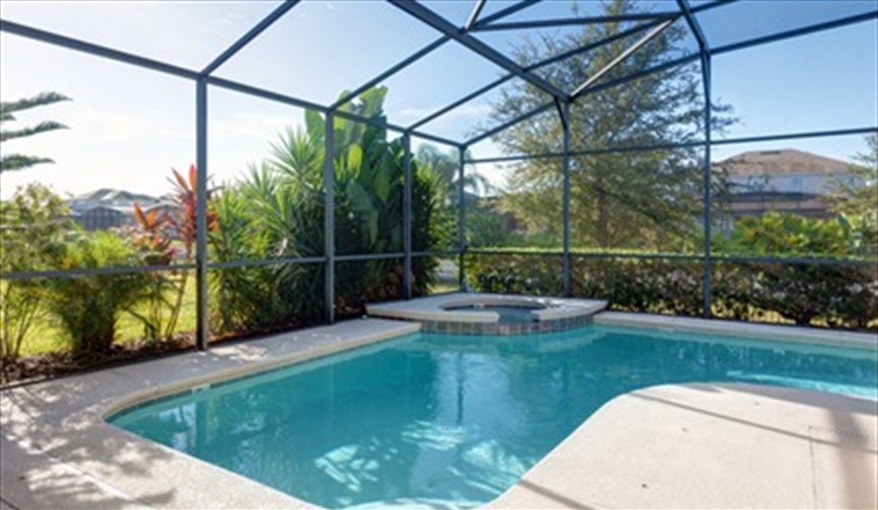 Pool & Spa view 3. Florida Palms (Trip Advisor Travelers Choice Award 2020) in Calabay Parc at Tower Lake, Haines City, Orlando