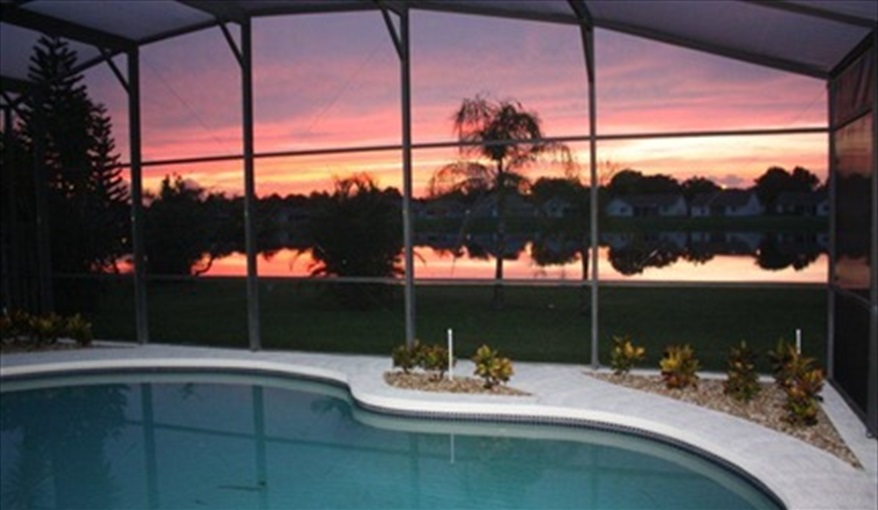 Sunset from the Pool Area. Deer Creek Villa Close To SeaWorld in Deer Creek Village, Orlando, Orlando