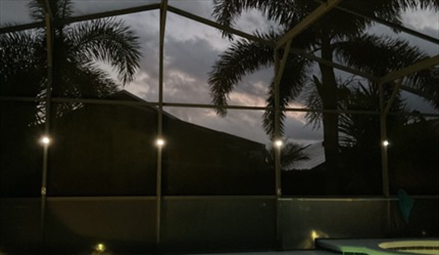 Deck at Night. Floridavillarosso in West Stonebridge, Davenport, Orlando