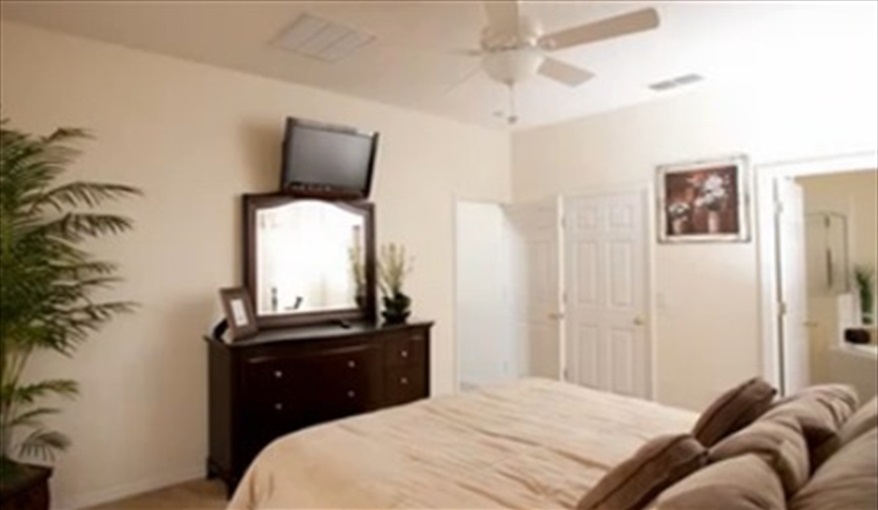 with sumptuous king size bed TV & walk in wardrobe and.... Leila's Sunrise - 7 Bedroom Deluxe Villa with Pool in Emerald Island Resort, Kissimmee, Orlando