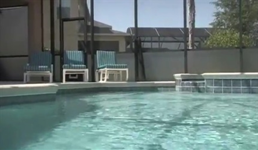 with plenty of loungers and seating.... Cal-Cierra Retreat - 7 Bedroom Deluxe Villa with Pool in Emerald Island Resort, Kissimmee, Orlando