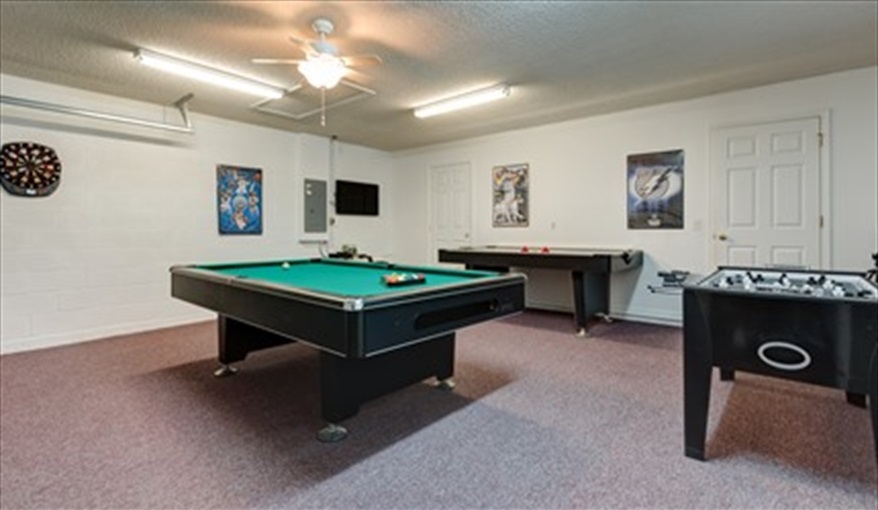 Skc villa Games room. Secret Key Cove Villa in Emerald Island Resort, Kissimmee, Orlando