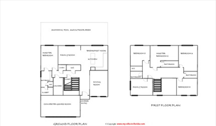 Floor Plan. Golf View Villa Highlands Reserve in Highlands Reserve, Davenport, Orlando