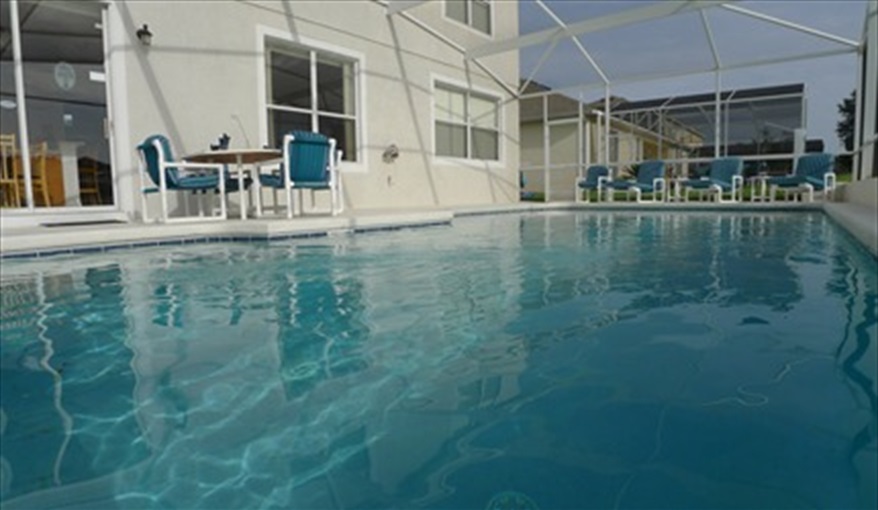 Pool Area. Golf View Villa Highlands Reserve in Highlands Reserve, Davenport, Orlando