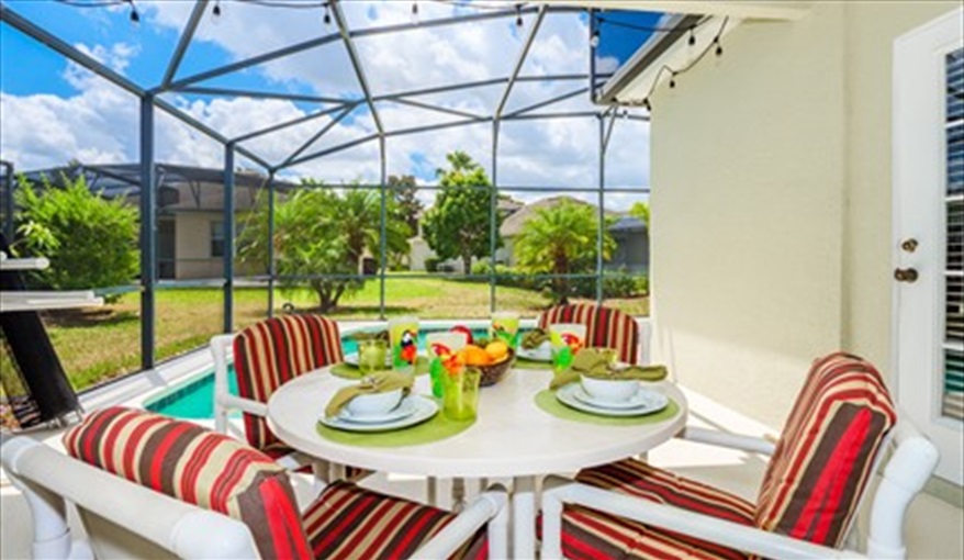 Shade for those who dont enjoy the sun. Los Margarita  - 5 STAR Executive Villa in Calabay Parc at Tower Lake, Haines City, Orlando