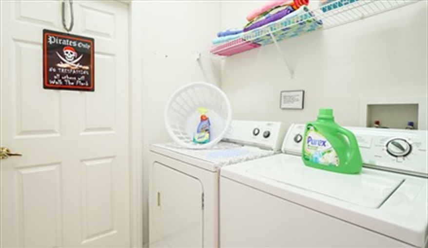Fuklly equiped Laundry room with access to games room. Los Margarita  - 5 STAR Executive Villa in Calabay Parc at Tower Lake, Haines City, Orlando
