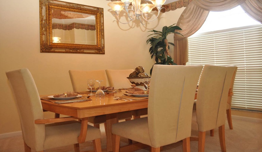 Formal six place dining room. Only You Florida Villa. Highlands Reserve Golf Community former showhome with HUGE master suite and gamesroom in Highlands Reserve, Davenport, Orlando