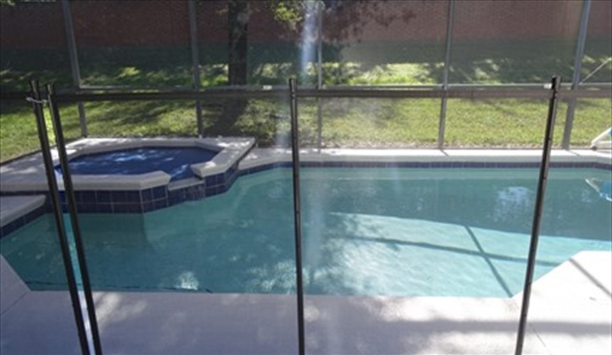 Pool Safety Fence. Sunrise Orlando Villa near Disney World in Sunrise Lakes, Clermont, Orlando
