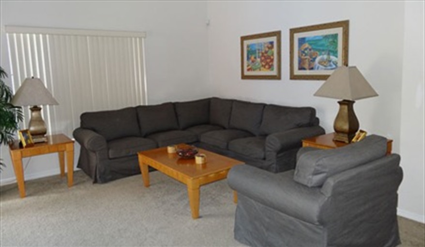 Living Room. Sunrise Orlando Villa near Disney World in Sunrise Lakes, Clermont, Orlando