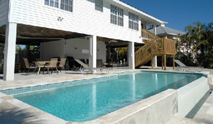 Villa Island Villa with 33 Foot Infinity Pool, Dock, Dolphin Visits in Fort Myers Beach, Fort Myers, Gulf Coast